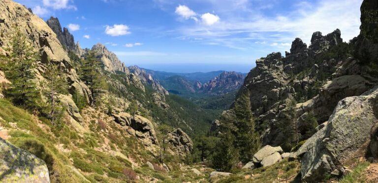 Panorama Aiguilles de Bavella - Bergen van Zuid-Corsica - Camping l'Esplanade
